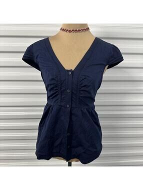Women's Navy and Blue Blous